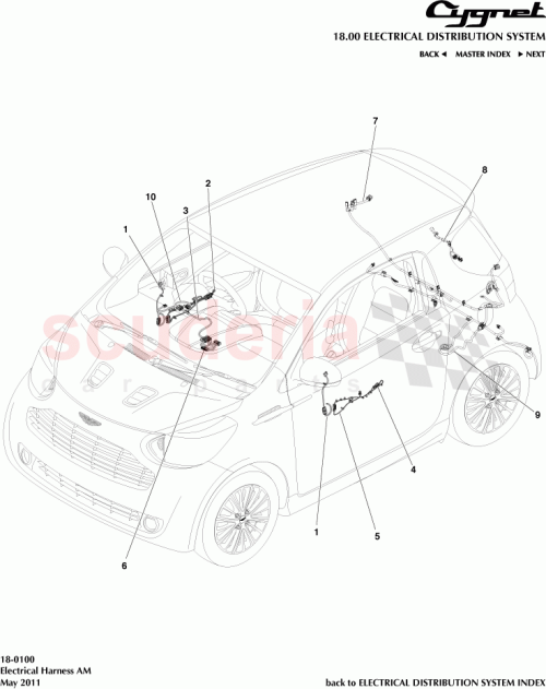 Part Diagram for Aston Martin AY2Y-14A121-BB