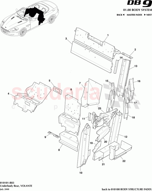 Part Diagram for Aston Martin 8G43L243A61AB