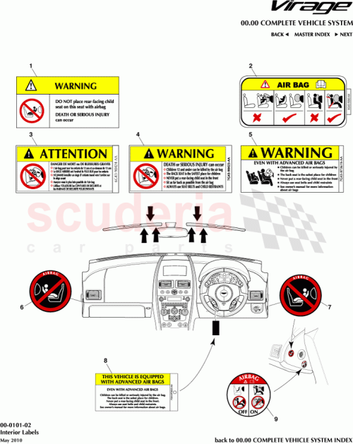 Part Diagram for Aston Martin AG33973622BA