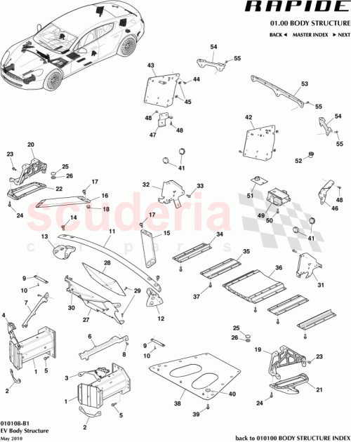 Part Diagram for Aston Martin AD43F16350BA