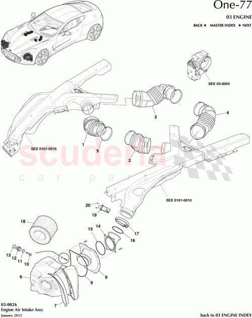 Part Diagram for Aston Martin 12023-03-7757-AA