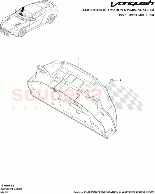Part Diagram for Aston Martin DD33-10849-CC