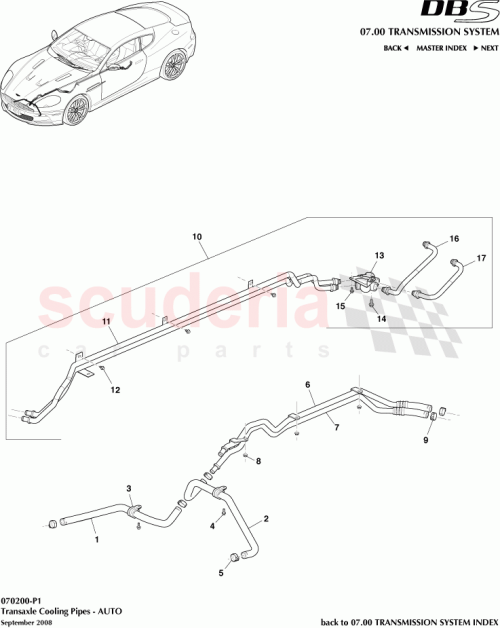 Part Diagram for Aston Martin 9G43-7W093-AA