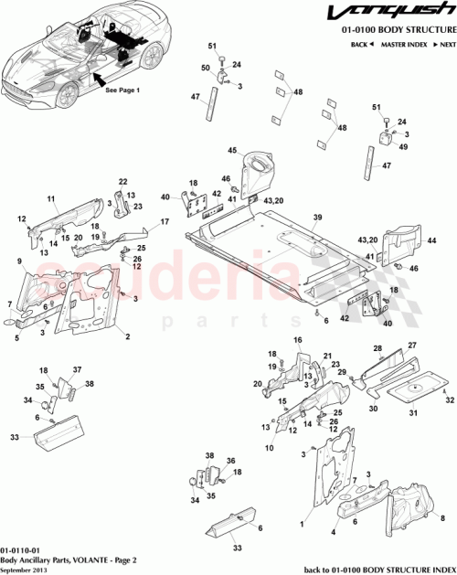Part Diagram for Aston Martin ED33-A410K24-AC