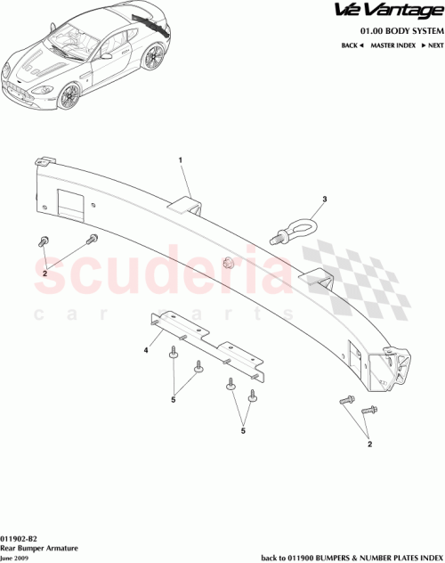 Part Diagram for Aston Martin 6G33-17759-AB
