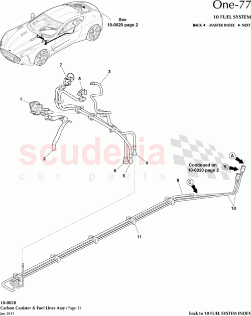 Part Diagram for Aston Martin AY93-9F911-BB