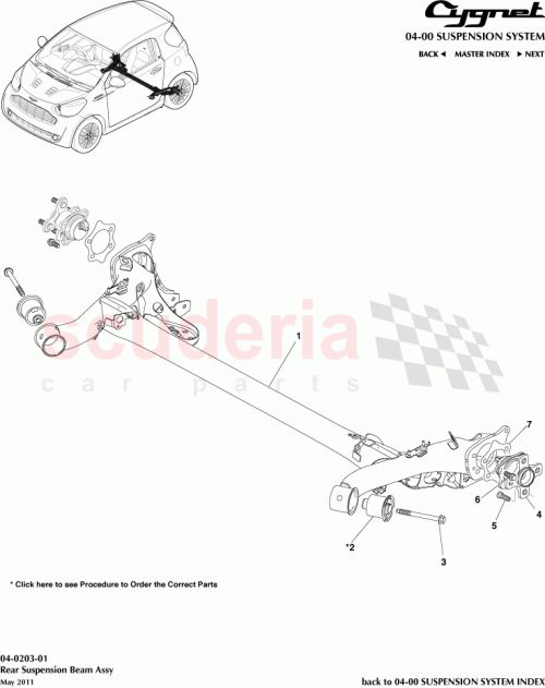 Part Diagram for Aston Martin 48725-74011