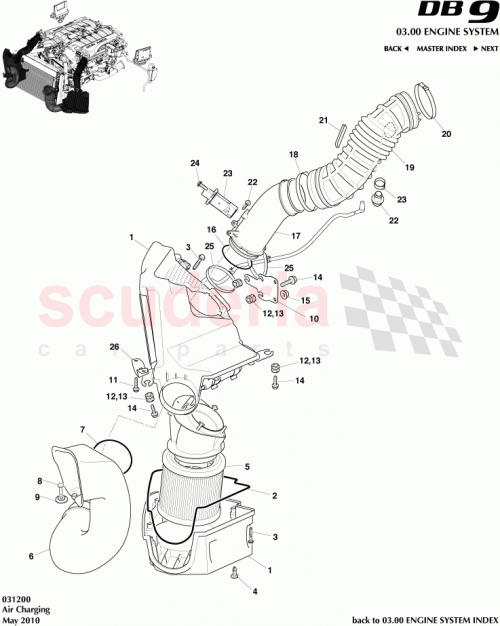 Part Diagram for Aston Martin 4G43-6C704-AA