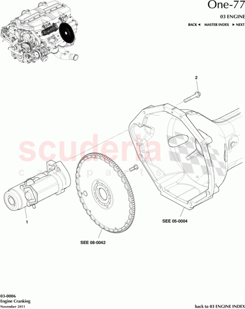 Part Diagram for Aston Martin 704774