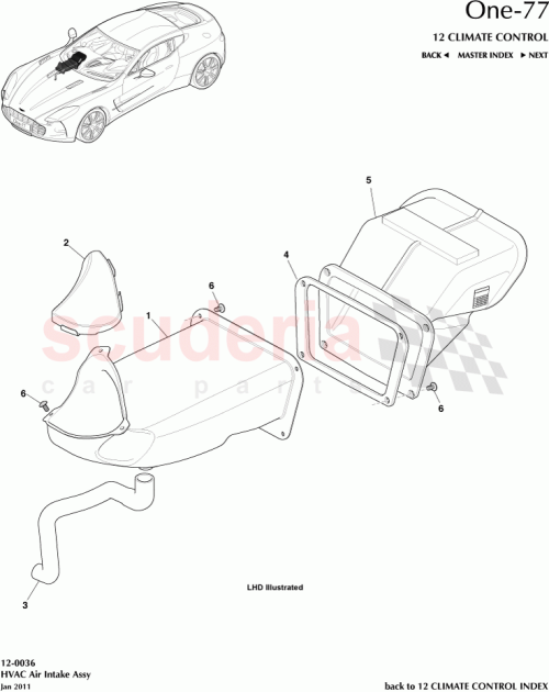Part Diagram for Aston Martin 12023-03-8536-AD