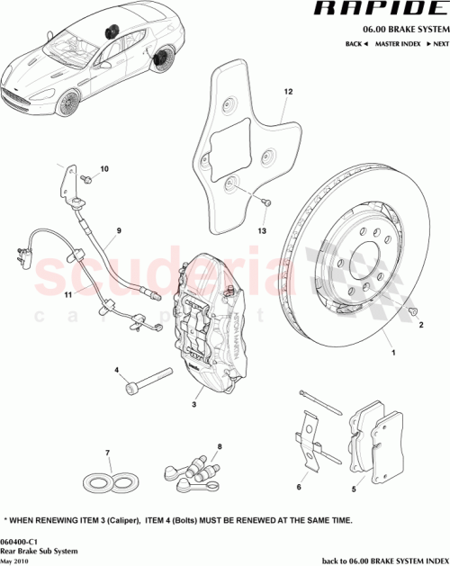 Part Diagram for Aston Martin AD43-2C588-BA