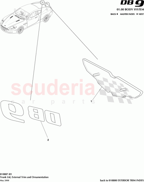 Part Diagram for Aston Martin 8G43-404C24-AA
