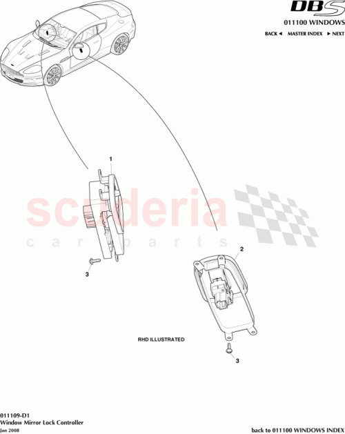 Part Diagram for Aston Martin 8D33-14717-AA