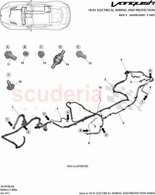 Part Diagram for Aston Martin DG43-10C310-AB
