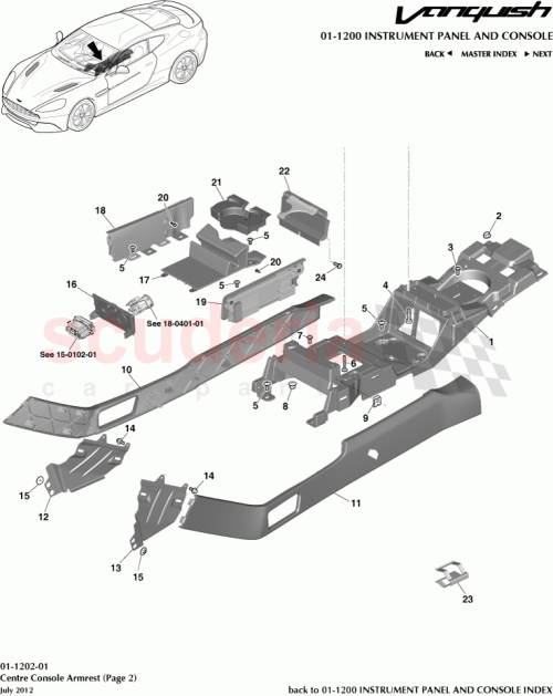 Part Diagram for Aston Martin DD33-044G38-ABW