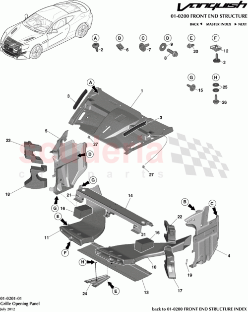 Part Diagram for Aston Martin CD33-17E671-AA
