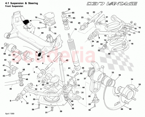 Part Diagram for Aston Martin 23-123658-AA
