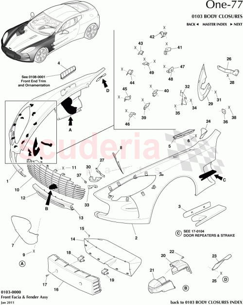 Part Diagram for Aston Martin 12023-07-1026-AB