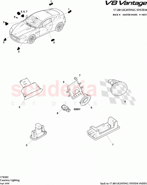 Part Diagram for Aston Martin 048-037-0836
