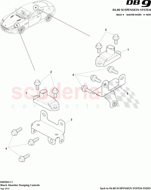 Part Diagram for Aston Martin BD33-3C190-AA
