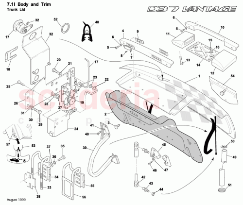 Part Diagram for Aston Martin 77140697AA