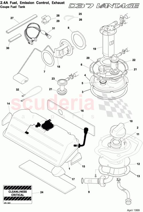Part Diagram for Aston Martin 34-81422