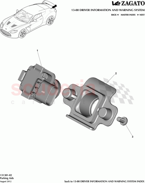 Part Diagram for Aston Martin CY83-19H494-AA