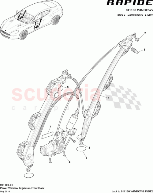 Part Diagram for Aston Martin AD43-11027-AA