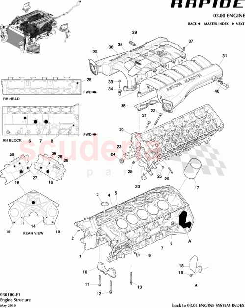 Part Diagram for Aston Martin 8G439425DA