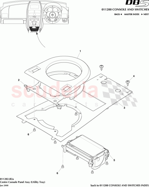 Part Diagram for Aston Martin 6G33-047A00-AA