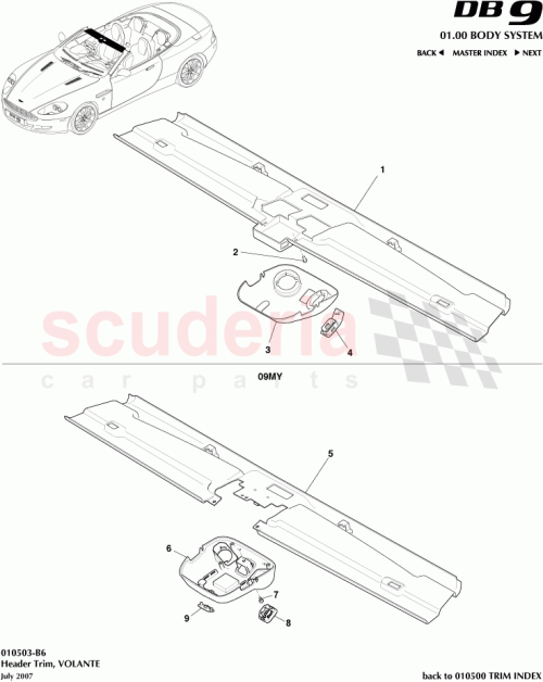 Part Diagram for Aston Martin 9G43L03408ADW