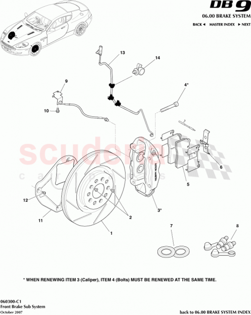Part Diagram for Aston Martin 4G43-28-10941