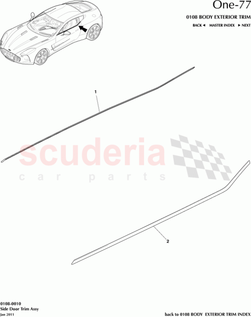 Part Diagram for Aston Martin DBY00262_B