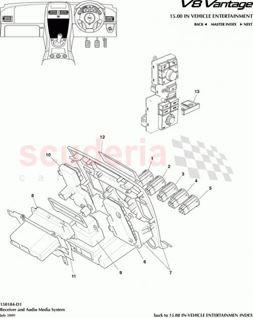 Part Diagram for Aston Martin 6G33-18C858-LA