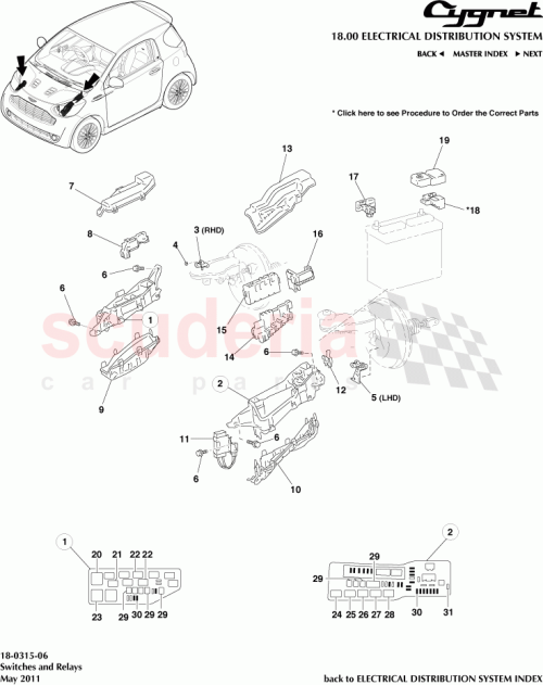 Part Diagram for Aston Martin 82631-74030