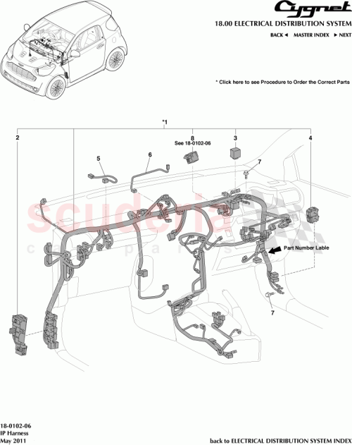 Part Diagram for Aston Martin 82141-74282