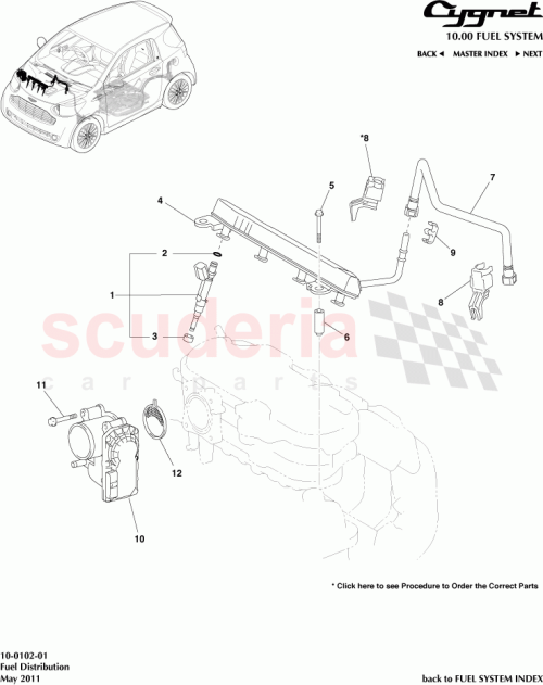 Part Diagram for Aston Martin 90301-07042