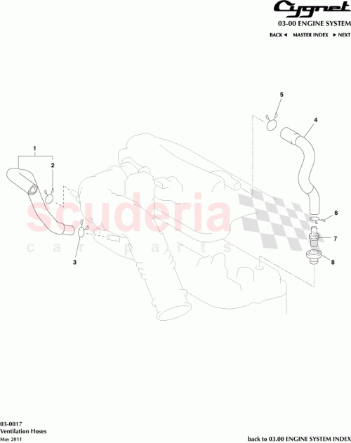 Part Diagram for Aston Martin 12261-47020