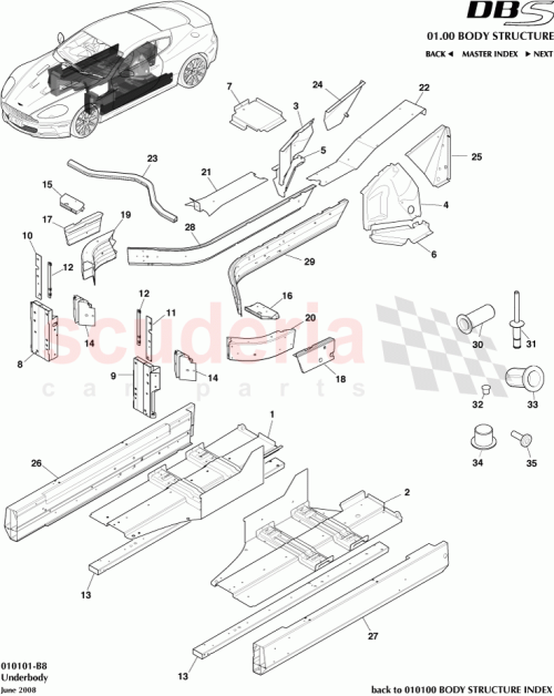 Part Diagram for Aston Martin 6G33100A94AC