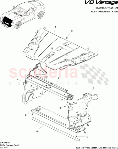 Part Diagram for Aston Martin 9G33-F01991-AC