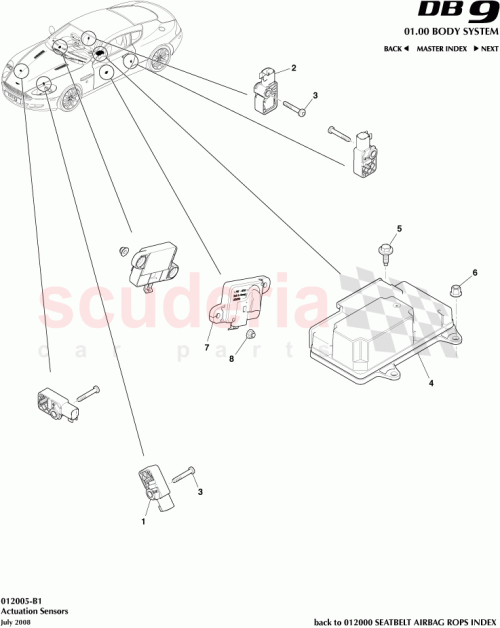 Part Diagram for Aston Martin CG43-37-11330