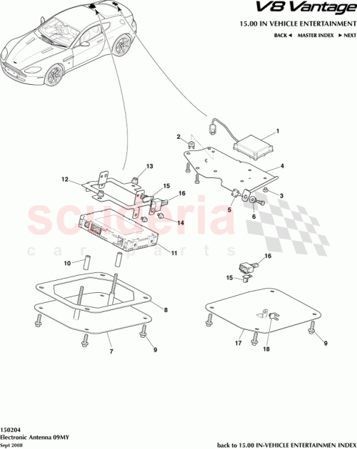 Part Diagram for Aston Martin 6G3338354AA