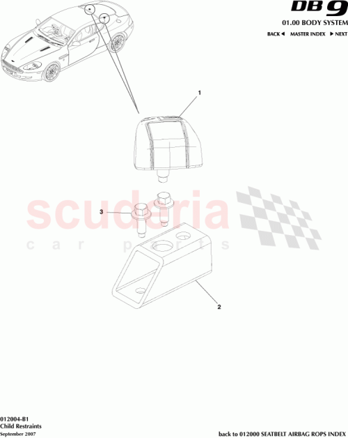 Part Diagram for Aston Martin 4G43-600B32-AB