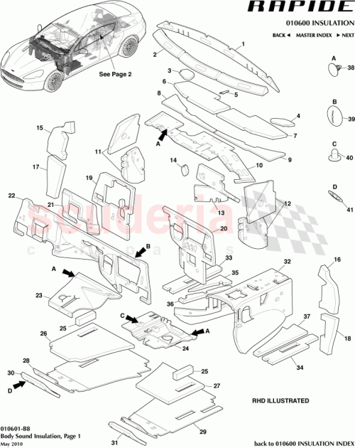 Part Diagram for Aston Martin AD43534A0BA