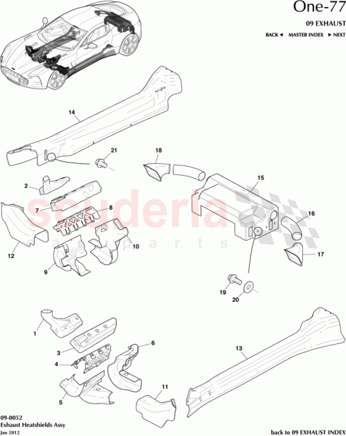 Part Diagram for Aston Martin 12023-03-8692-AE