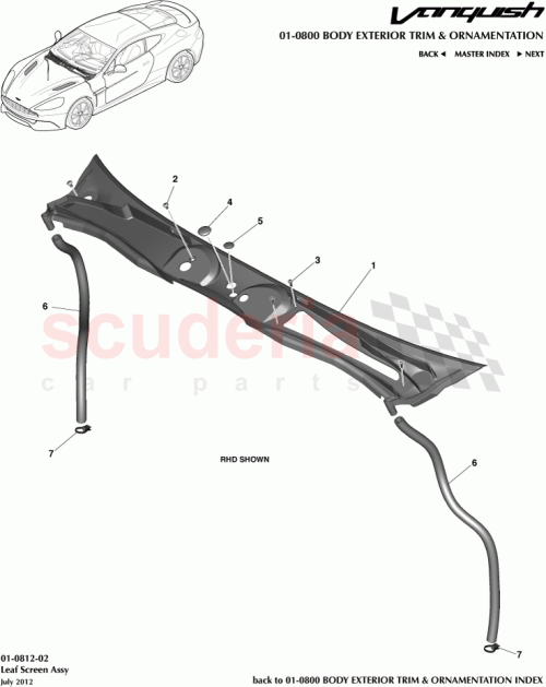 Part Diagram for Aston Martin CD33-292670-AD