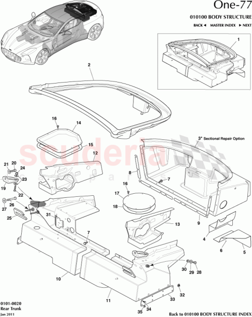 Part Diagram for Aston Martin 12023-09-6024-AA
