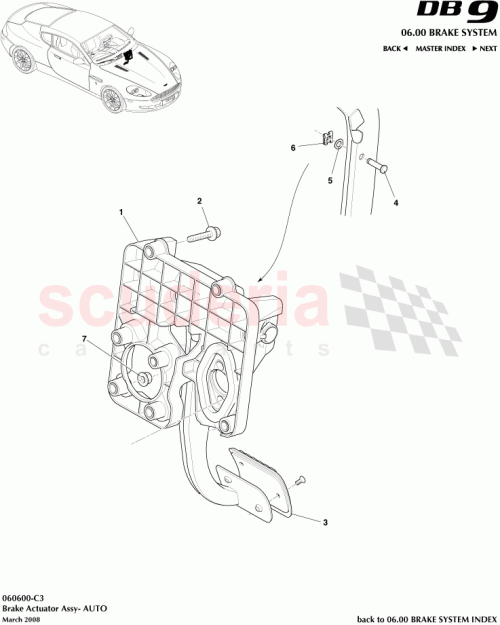 Part Diagram for Aston Martin 4G43-2450-BI