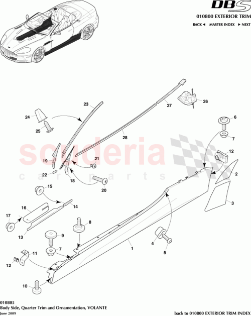 Part Diagram for Aston Martin 6G43-0516B-BA