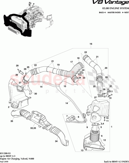 Part Diagram for Aston Martin 8G33-9600-CA